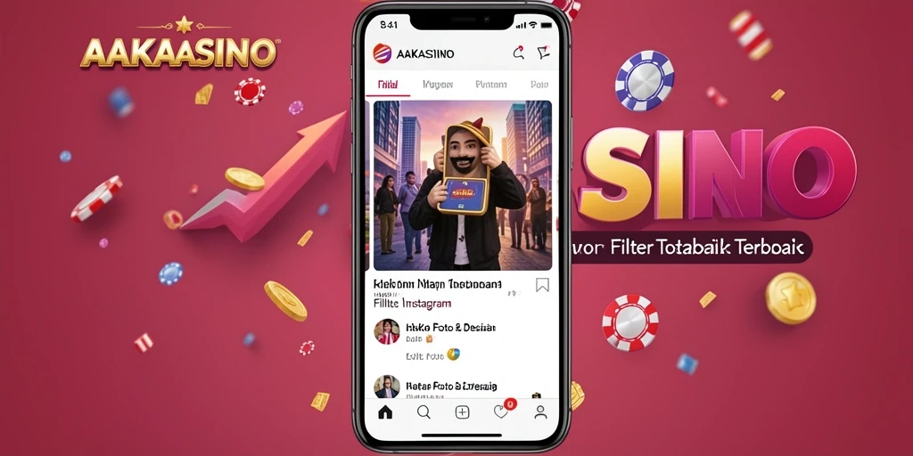 Antarmuka AAKASINO dengan beragam filter Instagram yang menarik.
