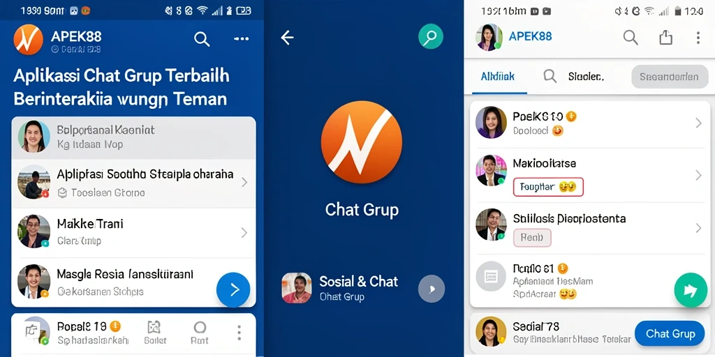Tampilan antarmuka APEK88 dengan fitur Chat Grup yang intuitif.