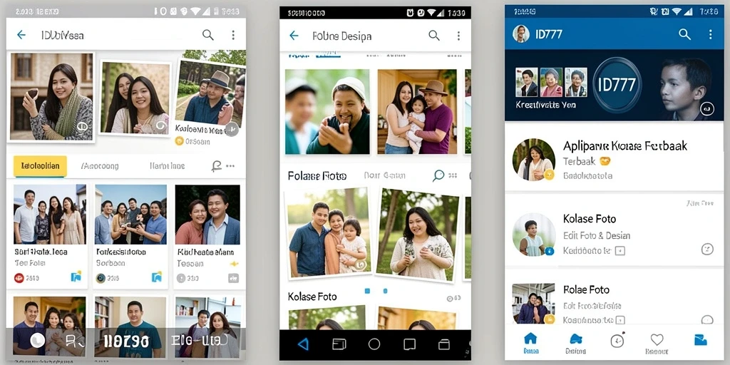 Tampilan antarmuka aplikasi Kolase Foto ID777 yang menarik dan fungsional.