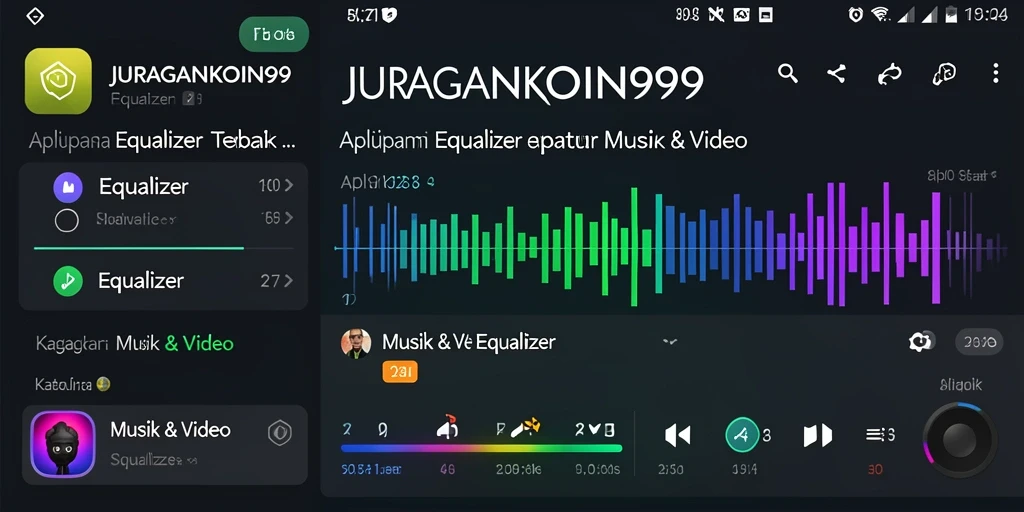 Antarmuka JURAGANKOIN99 dengan fitur Equalizer yang menarik.