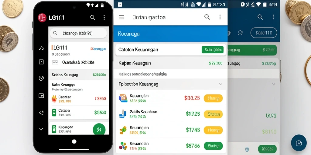 Antarmuka LG111 yang user-friendly untuk Catatan Keuangan.