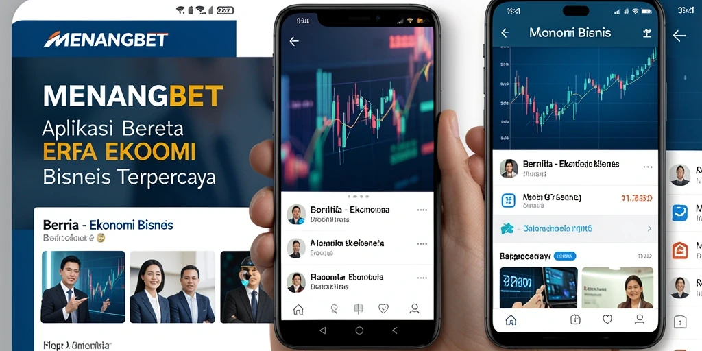 Antarmuka aplikasi MENANGBET menampilkan berita ekonomi terbaru.