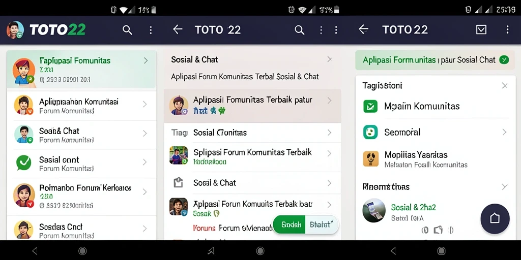 Screenshot TOTO22 menampilkan antarmuka forum komunitas yang interaktif.